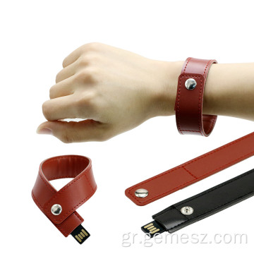 Δερμάτινο βραχιόλι USB Flash Drive Wrist Memory Drive